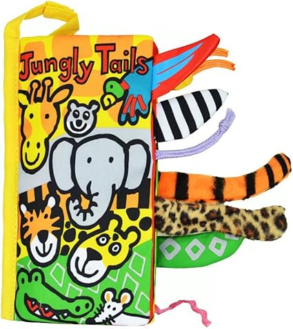 Owikar Animal Tails Livre En Tissu Bebe D Apprentissage Et Jouet Educatif Enfants Tissu Developpement Livres Cadeau Pre Scolaire Livre Jouet Pour Bebe Enfants Queue De La Jungle Amazon Fr Jardin