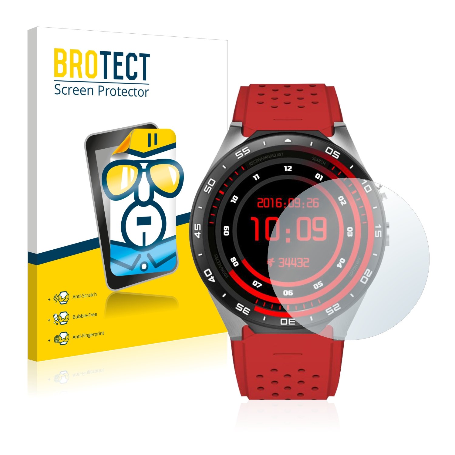 BROTECT Protector Pantalla Compatible con KingWear KW88 [2 ...