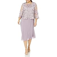 alex evenings women's plus size tea-length lace mock dress Alex Evenings Plus Audrey Rosette Lace Short Dress Champagne / 20W