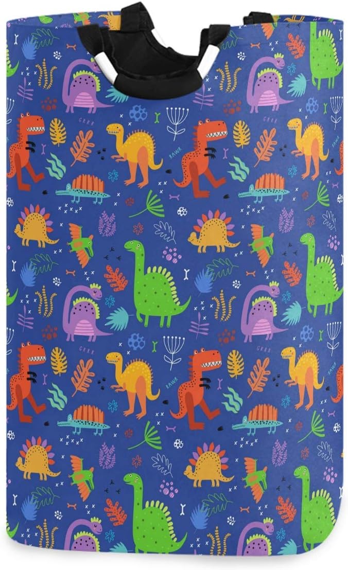 Lsjuee Cesto de lavandería con diseño de Dinosaurio, cesto de