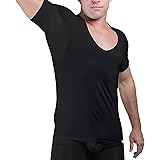 Ejis Sweat Defense Undershirt | Deep V Neck | Underarm Sweat Proof Cotton