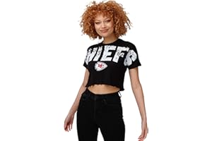 FOCO Women's NFL Team Logo Ladies Fashion Crop Top Shirt