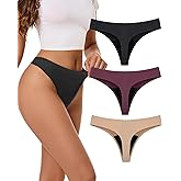 Kvitko Period Thong Underwear for Women 4-Layer Nylon Sexy Menstrual Leak Proof Panties