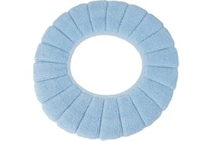 Acrylic Toilet Seat Pad – Washable, Soft & Warm Cushioned Cover for Round and Oval Seats, Stretchable 30x30 cm, Reusable Bath