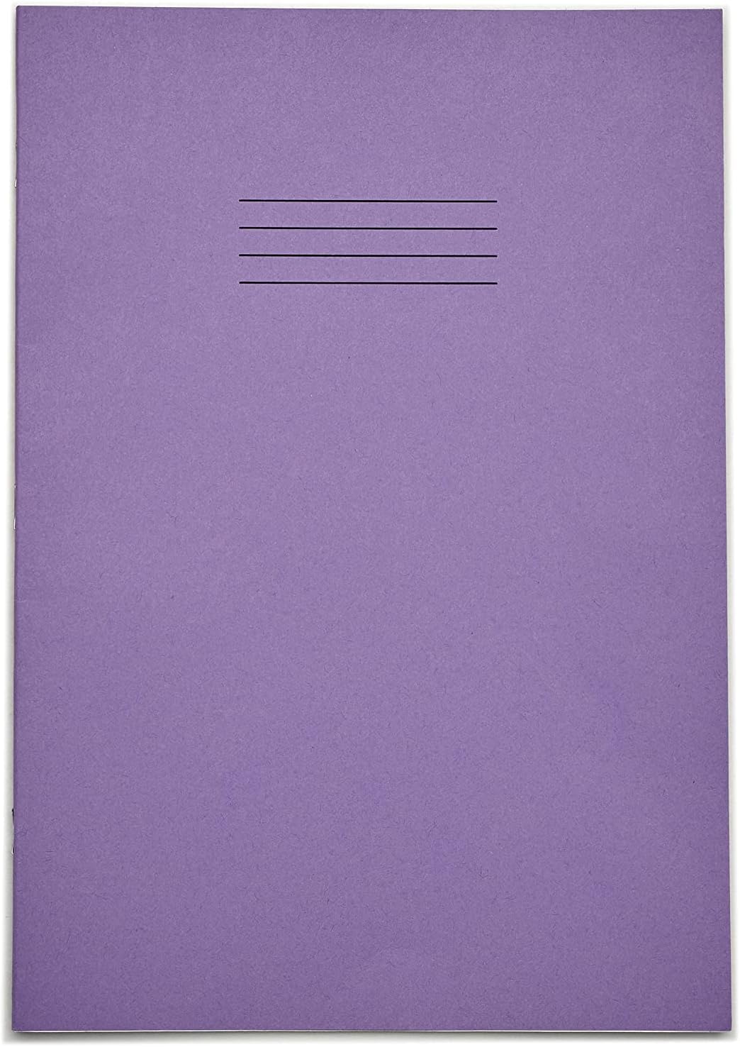 Rhino A4 Exercise Books, 64-Page / 7mm Squared Paper Notebook, 1-Pack, Office & School Stationery Supplies, Purple