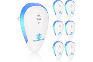 Avantaway Ultrasonic Pest Repeller, Indoor Pest Control for Mosquito, Mouse, Cockroach, Bug, Roach,Upgraded Electronic Plug-in Insect Repellent for House, Garages, Warehouses, Offices, Hotel,6 Pack