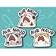 Honey Hamstore Aur Naur Cute Animal Stickers, Funny Possum Hamster Raccoon Set, For Gifts, Water Resistant, Perfect for Water Bottles, Laptops, Phone Case for Children and Adults