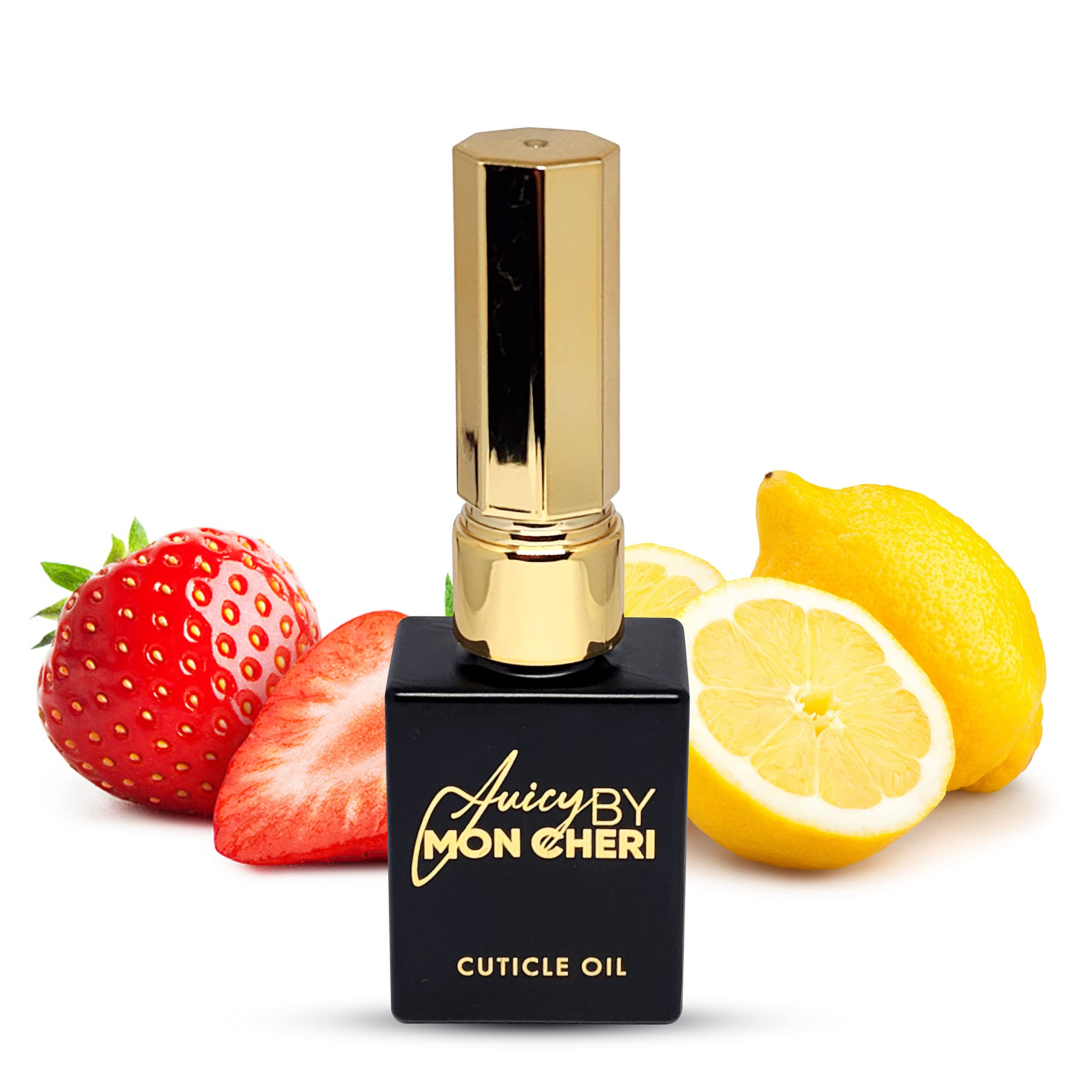 Juicy By Mon Cheri Cuticle Oil Nail 10ml Hydrating, Moisturizing, & Repair Dry and cracked cuticles (Strawberry Lemonade Golden Touch)