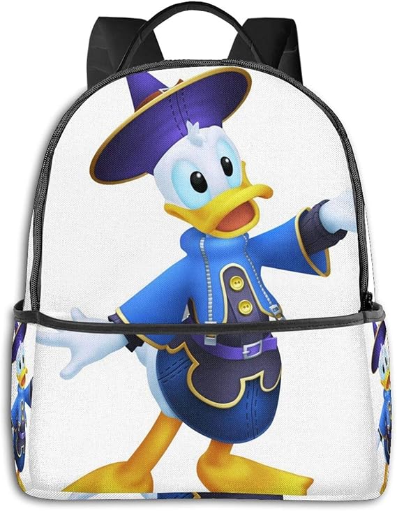 Donald Duck Backpack Smooth Zipper Travel Bag Laptop Bags ,Suitable for