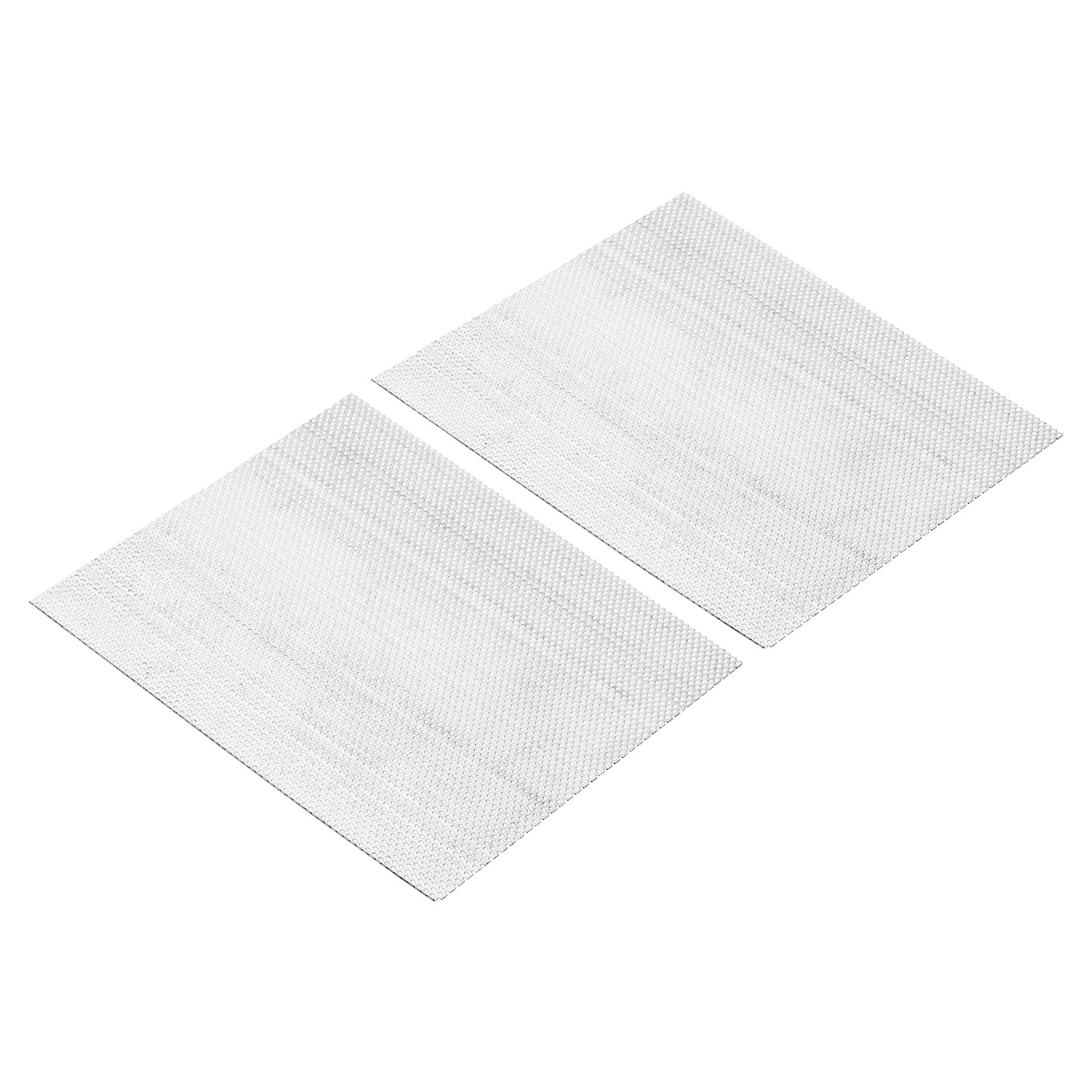 PATIKIL 8" x 8" 304 Stainless Steel Perforated Sheet, 2pcs 0.06" Hole 19GA Expanded Metal Mesh Plate Screen Decorative Meshes for Ventilation Grill Smoking