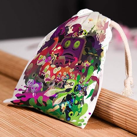 Amazon Zarker インクリング 巾着袋 おしゃれ 旅行 小物収納 雑貨 引きひも袋 小物いれ お弁当 折りたたみ 収納バッグ ランチバッグ ランチ巾着 ランチベルト オンライン通販