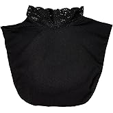 Dickey Detachable Lace Elegant Set Half Top Mock Blouse Collar Base Fake Collar Neck Cover for Women Girls
