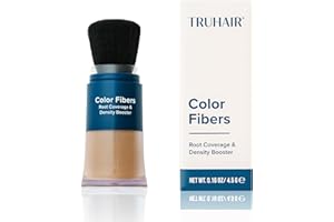 TRUHAIR Color Fibers Root Coverage & Density Booster | Quick-Apply Root Touch Up Hair Color | Natural Color Matching, Gray Hair Cover up to Color Gray Roots - 11 Hair Colors Available (Dark Brown)