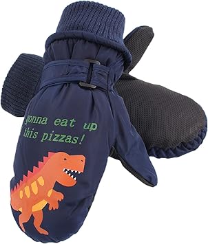 dinosaur baby mittens