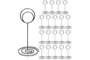 HomWanna Table Number Holders 20Pcs - 3.35 Inch Place Card Holder Table Number Stands for Wedding Party Graduation Reception Restaurant Home Centerpiece Decorations Office Memo Photo (Black)