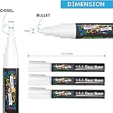 Chalky Crown Chalk Pens 5 Pack White 6 mm Liquid Chalk Markers view 3