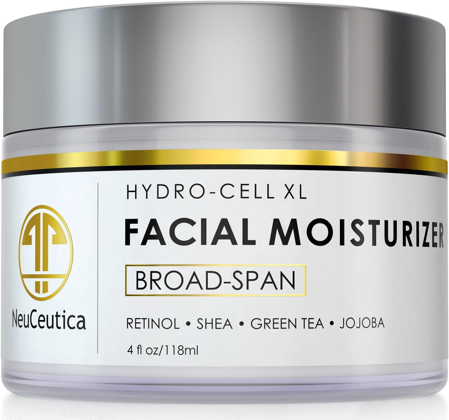 NeuCeutica Dense Retinol Facial Moisturizer Cream: Anti Aging, Anti Wrinkle, Shea Butter, Jojoba Oil, 4 Ounce