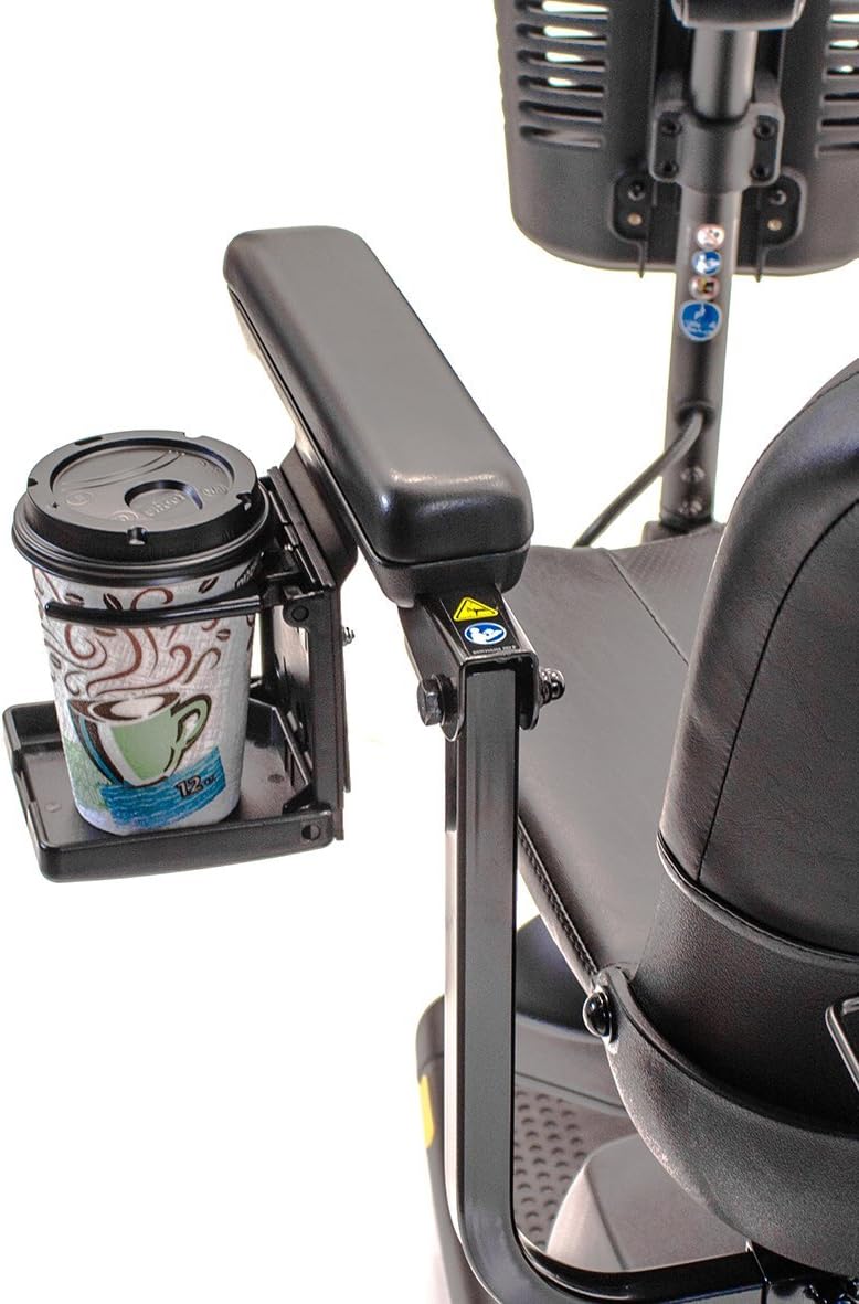 Pride Mobility Cup Holder Folding Go-Go Scooter C-Style Molded Seat Armrest: Health & Personal Care