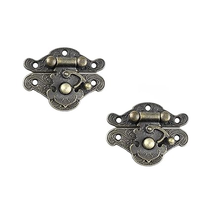 rzdeal klein antik geprägt Schnalle Schloss-Verriegelung Zink Legierung Teller Metall Hardware Möbel Zubehör Deko Decor Holz 