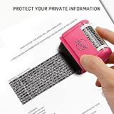 Miseyo Wide Identity Theft Protection Roller Stamp Set Peach (3 Refills) view 4