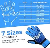 EFAH SPORTS Kids Goalkeeper Gloves Super Grip Palms Youth Soccer Goalie view 6