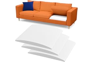 SELLMAZON Couch Cushion Support for Sagging Seat - 20" x 20"x 2" High-Density Curved 40D Sofa Cushion Support, Couch Supporter for Under The Cushions, White 3 Pack