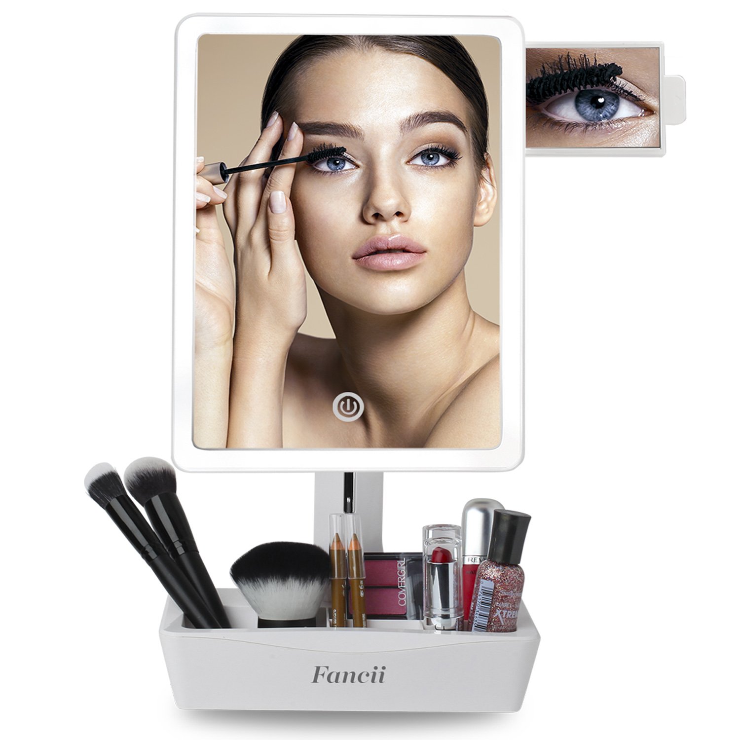 Fancii LED Lighted Large Vanity Makeup Mirror with 10X Magnifying