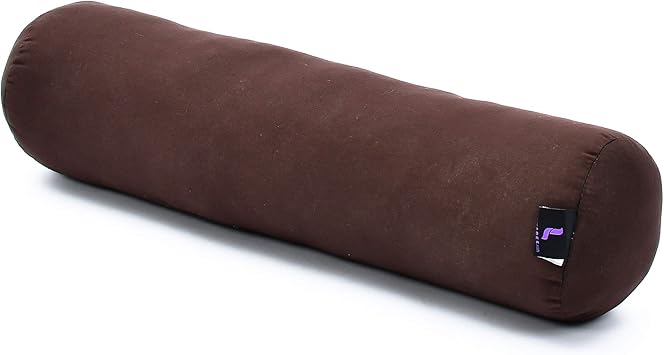 Leewadee Small Yoga Bolster Pilates Supportive Roll Cushion Neck Pillow Eco-Friendly Organic and Natural, 21.5x6x6 inches, Kapok