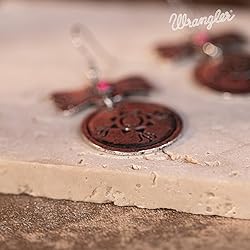 Wrangler Western Earrings Concho Dangling Retro
