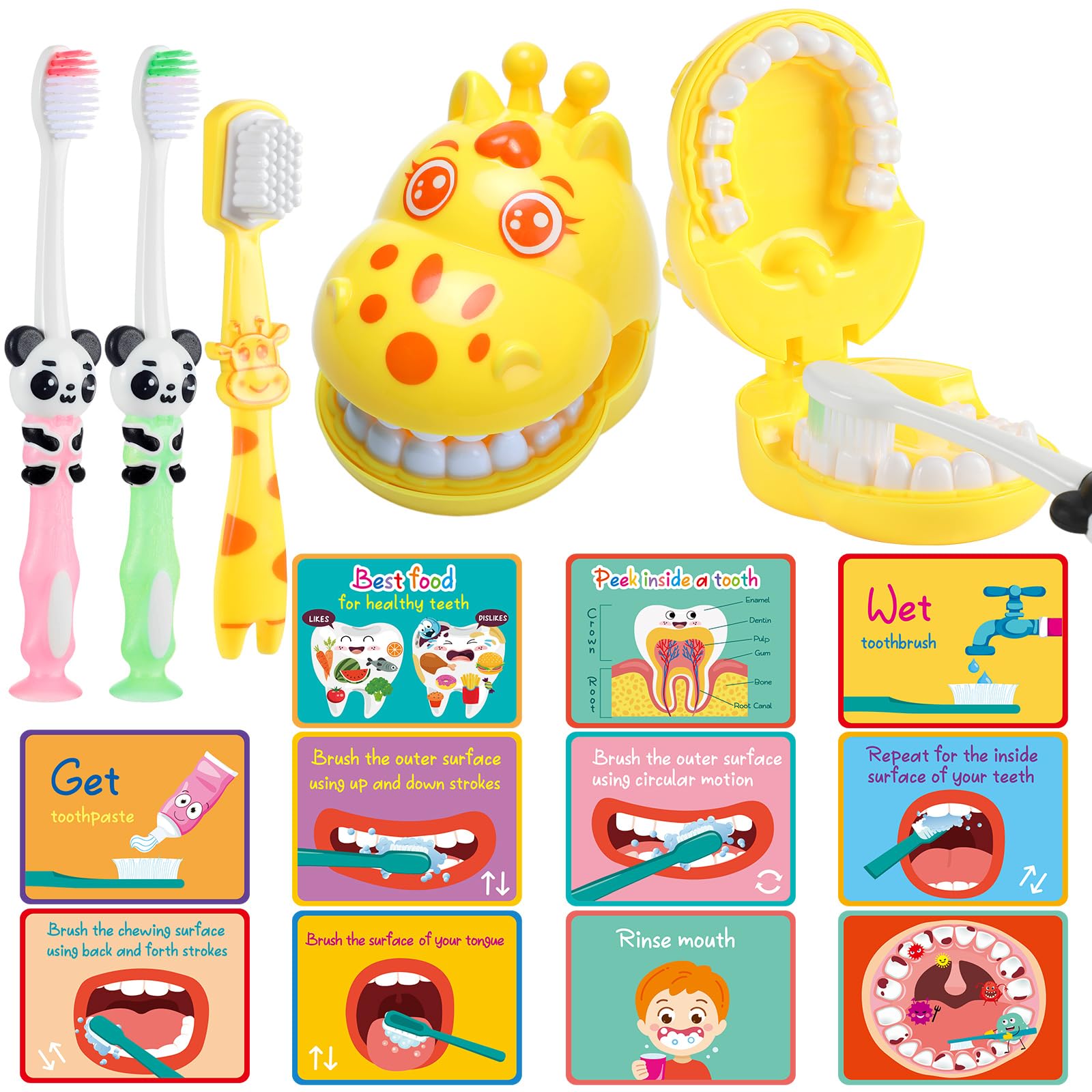 Skylety 2 Set Dentist Kit for Kids Dentist Play Set
