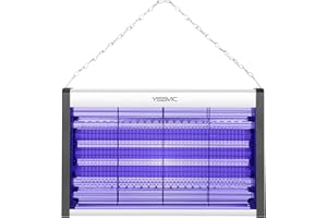 YISSVIC LED Bug Zapper Indoor,4000V Electric Bug Zapper, Powerful Mosquito Zapper,LED Fly Zapper Indoor, Mosquito Killer with 3 Lamps 4.9ft Power Cord for Home Office Restaurant