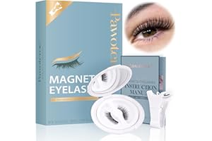 Pawotence Magnetic Eyelashes without Eyeliner Magnetic Lashes with Applicator, Soft Magnets False Eyelashes Magnetic Lashes, No Glue No Eyeliner Needed Easy to Wear Reusable Magnetic Eyelashes Kit
