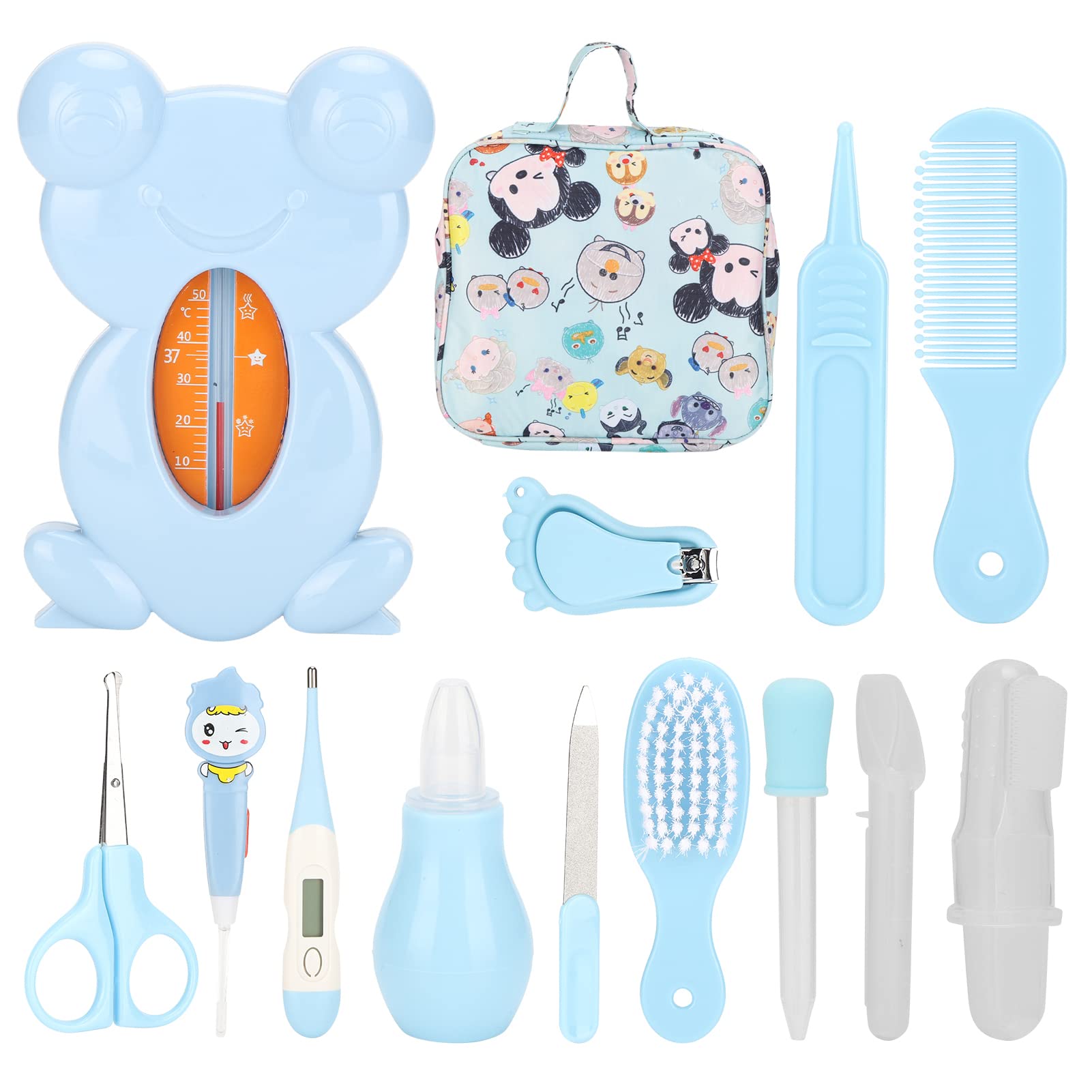 Infant Grooming Set, Easy Grip Brush Soft Bristles Convenient Carrying Baby Healthcare Kit for