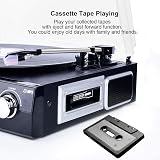 DIGITNOW Vinyl Record Player Bluetooth Turntable with USB Encoding AM/FM Radio view 5