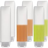 OTO 6 Pack Travel Size Plastic Squeeze Bottles for Liquids, 30ml/1 Fl. Oz TSA Approved Makeup Toiletry Cosmetic Containers