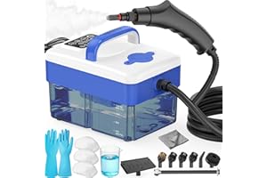 PMOYOKO 2500W Handheld Steam Cleaner with 16pcs Accessories & 1.6L Tank, Fast Heating & High Temperature Portable Steam Cleaner for Car, Kitchen, Home, Steamer for Cleaning Windows, Grout, Upholstery and More