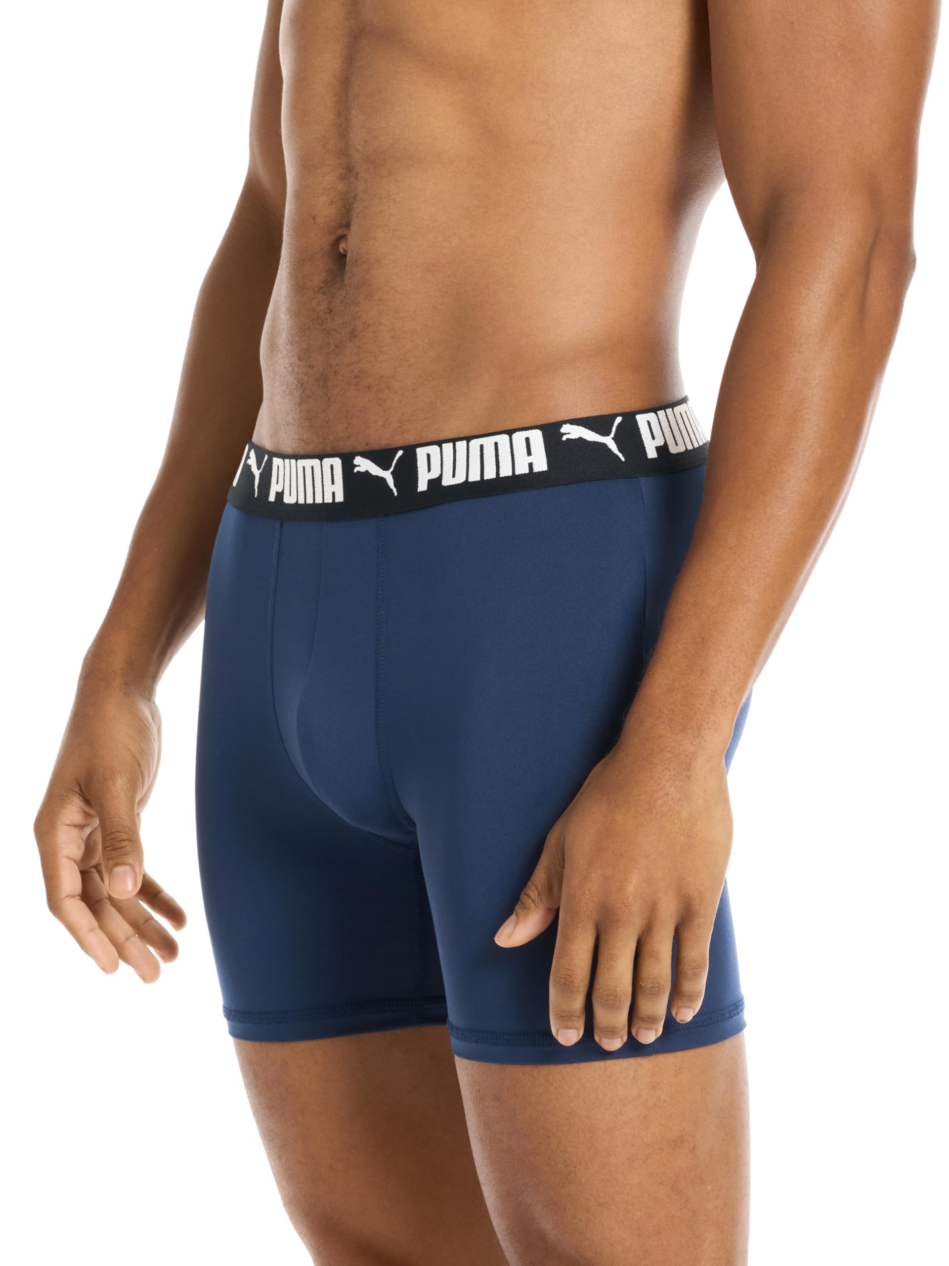 PUMA Men's 4 Pack Active Stretch Boxer Briefs