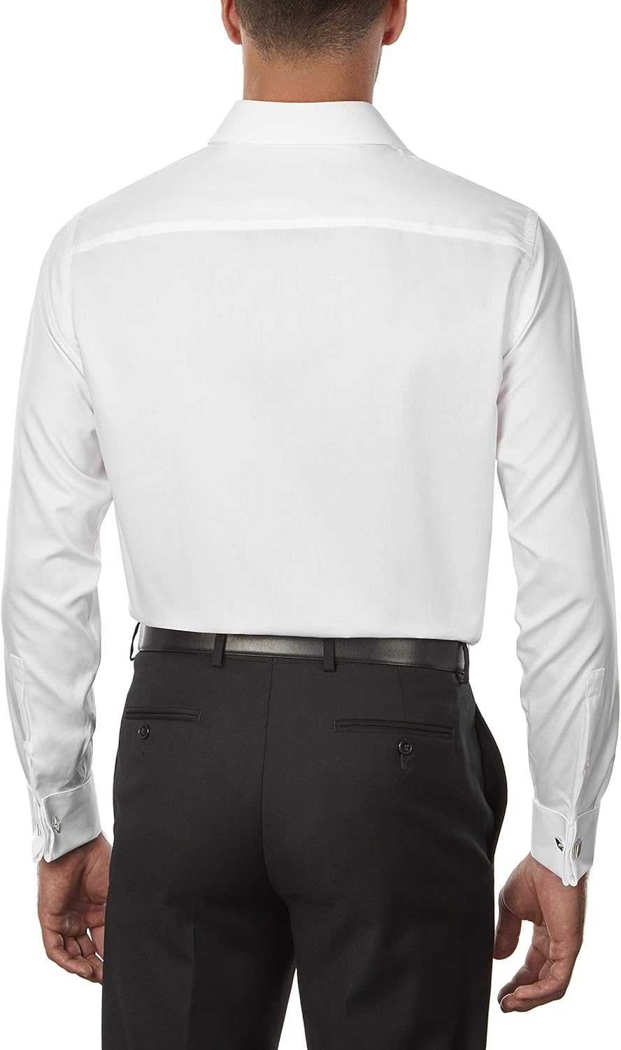 Calvin Klein Men's Dress Shirt Regular Fit Non Iron Herringbone French Cuff at  Men’s Clothing store