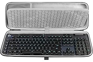 Geekria Full Size Keyboard Case, Hard Shell Travel Carrying Bag for 108 Keys Computer Mechanical Gaming Keyboard, Compatible 