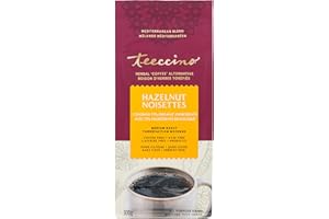 Teeccino Chicory Coffee Alternative – Hazelnut – Ground Herbal Coffee That’s Prebiotic, Caffeine Free & Acid Free, Medium Roa