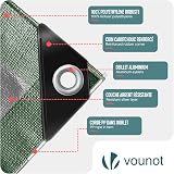 VOUNOT 1.5x6m Waterproof Tarpaulin 240 g/m² Ultra Heavy Duty Green view 2