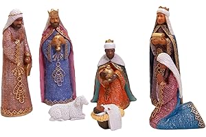 African American Expressions – Black Nativity Set – African American Nativity Scene Figurines for Christmas Decor – Indoor Holiday Display Featuring Mary, Joseph, and Baby Jesus – Faith Family Love