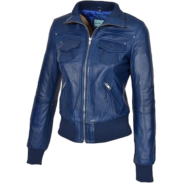 Carrie CH Hoxton Ladies Biker Real Leather Jacket Cropped Short