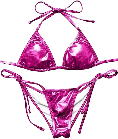 red halterneck swimsuit