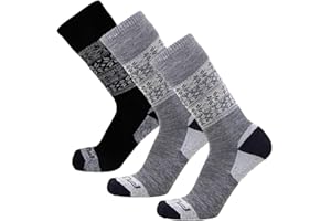 Pure Athlete Kids Alpaca Wool Ski Socks - Warm Wool Ski Sock for Boys, Girls - Skiing, Snowboarding