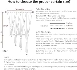 Joydeco Linen Curtains 108 Inch Length 2 Panels