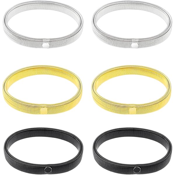 6 Pieces Shirt Sleeve Holders Stretchy Metal Armbands Anti-Slip