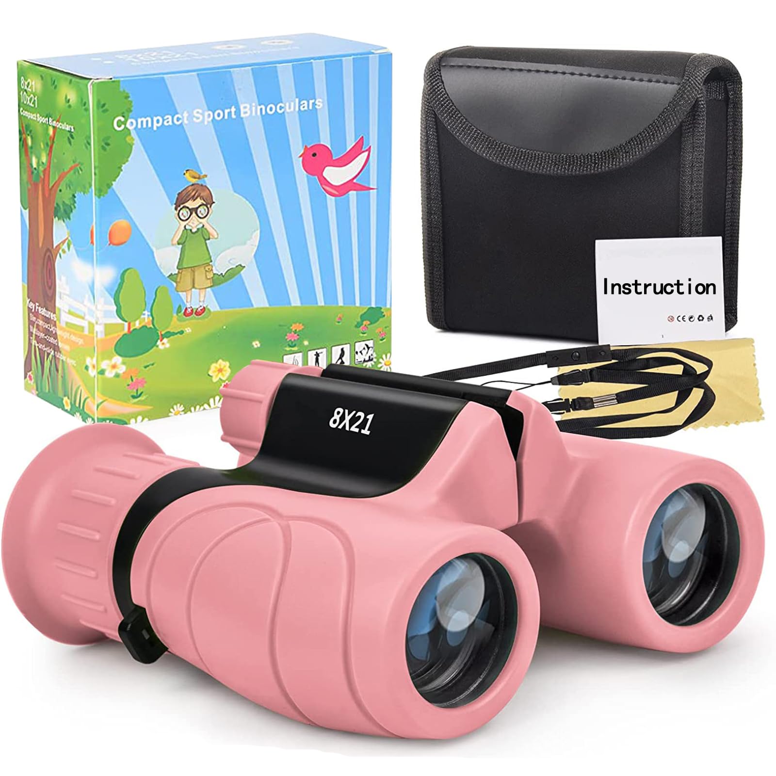 Binoculars for Kids 8x21 High-Resolution for Bird Watching Camping