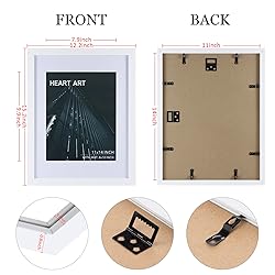 HEART ART White 11x14 inches Picture Frame Set of