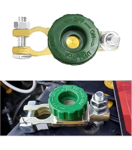 Top Post Battery Master Disconnect Switch (2pcs) Universal Battery Terminal Link Cut Off Switch Disconnect Isolator 12V Or 24V CBoat Car Truck RV Camper Tractor Vehicles - View #8